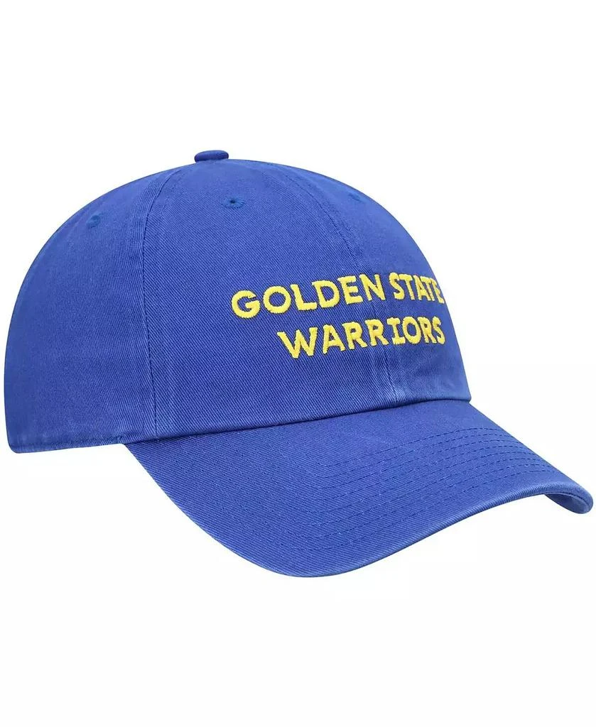 47 Brand Men's Royal Golden State Warriors Clean Up Wordmark Adjustable Hat 3