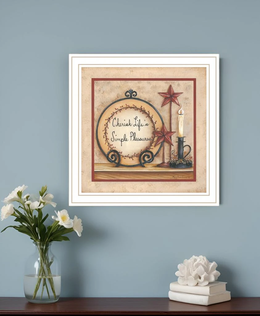 Hivvago Simple Pleasures 4 White Framed Print Wall Art