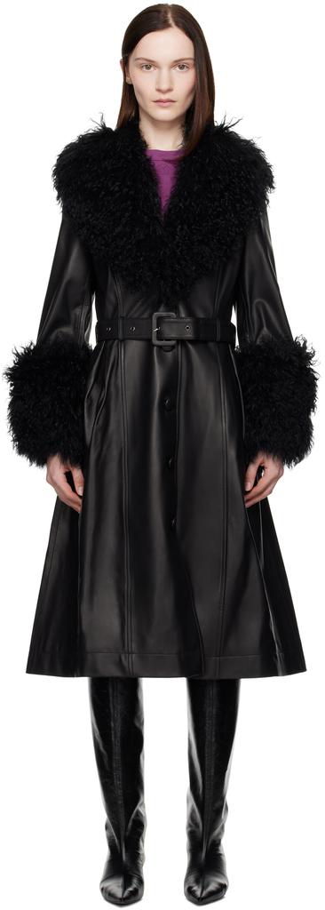 Shop Black Bonna Shearling Coat on Sale at BeyondStyle – Get Shop Black Bonna Shearling Coat on Sale at BeyondStyle – Get