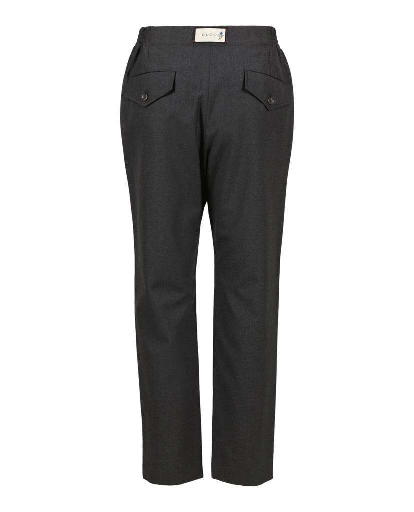 Gucci Label Cotton Poplin Trousers 2