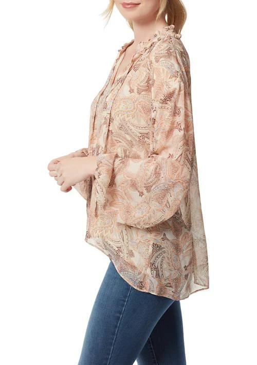 Jessica Simpson Simpson Blouson Sleeve Floral Tie Neck Top 3