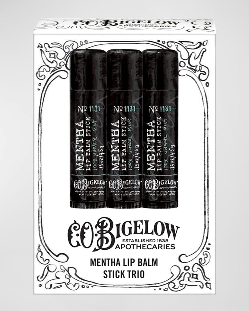 C.O. Bigelow Mentha Lip Balm Stick Trio Box Set