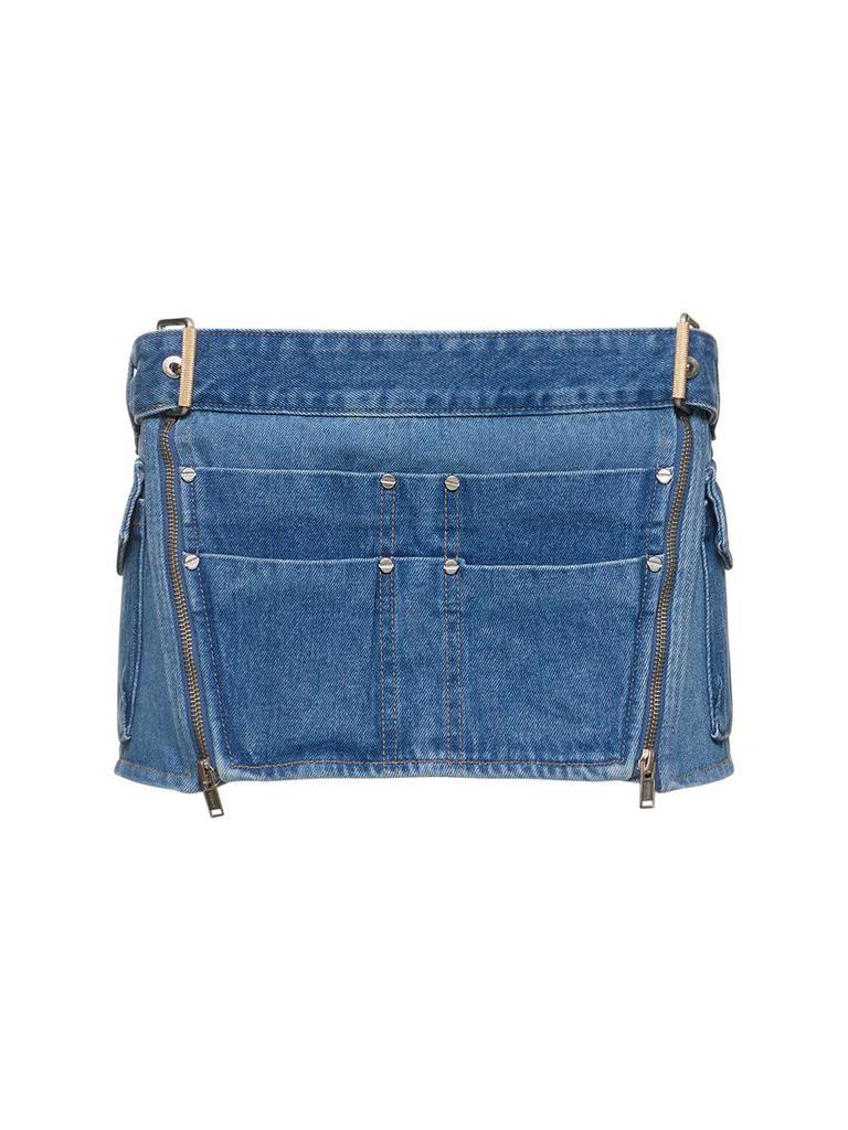 Dion Lee Buckle Denim Mini Skirt