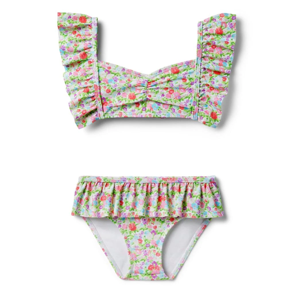 Janie and Jack Ditsy Floral Ruffle Two Piece Swim (Toddler/Little Kid/Big Kid) 1