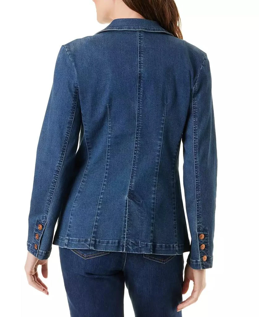 Gloria Vanderbilt Women's Denim One-Button Blazer 2