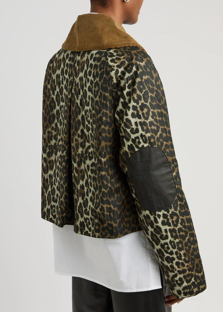 Barbour X Ganni leopard-print waxed cotton jacket 3