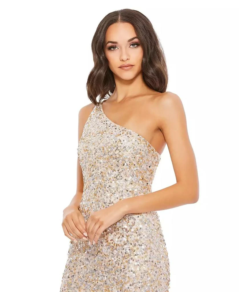 Mac Duggal Women
s Sequin Embellished One-Shoulder Evening Gown 3