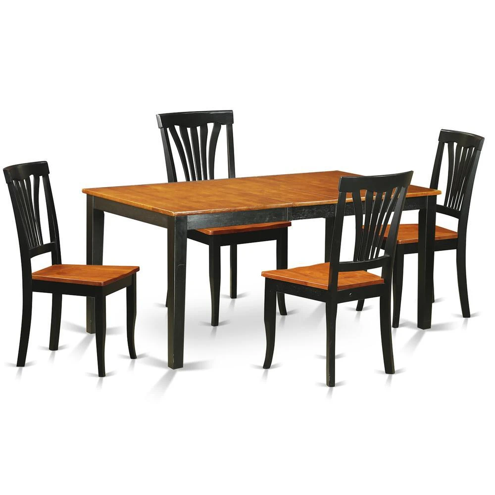 East West Furniture 5  PC  Kitchen  Table  set-Dining  Table  and  4  Dining  Chairs