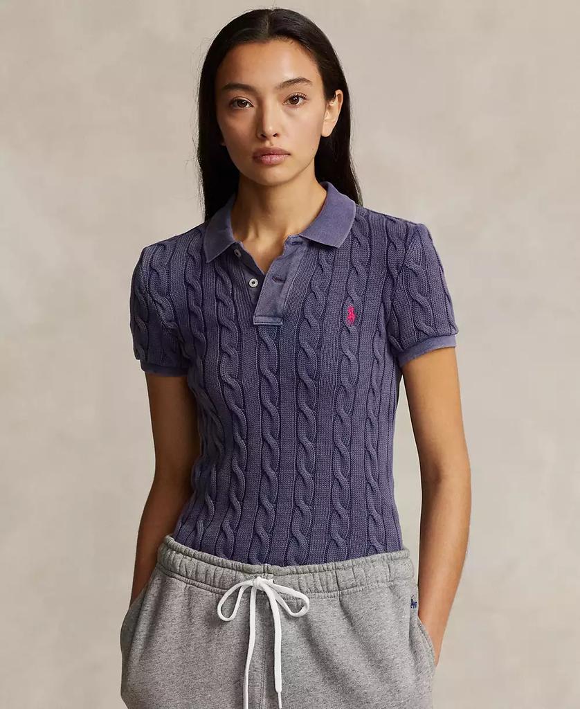 Ralph Lauren Women's Cable-Knit Polo Shirt