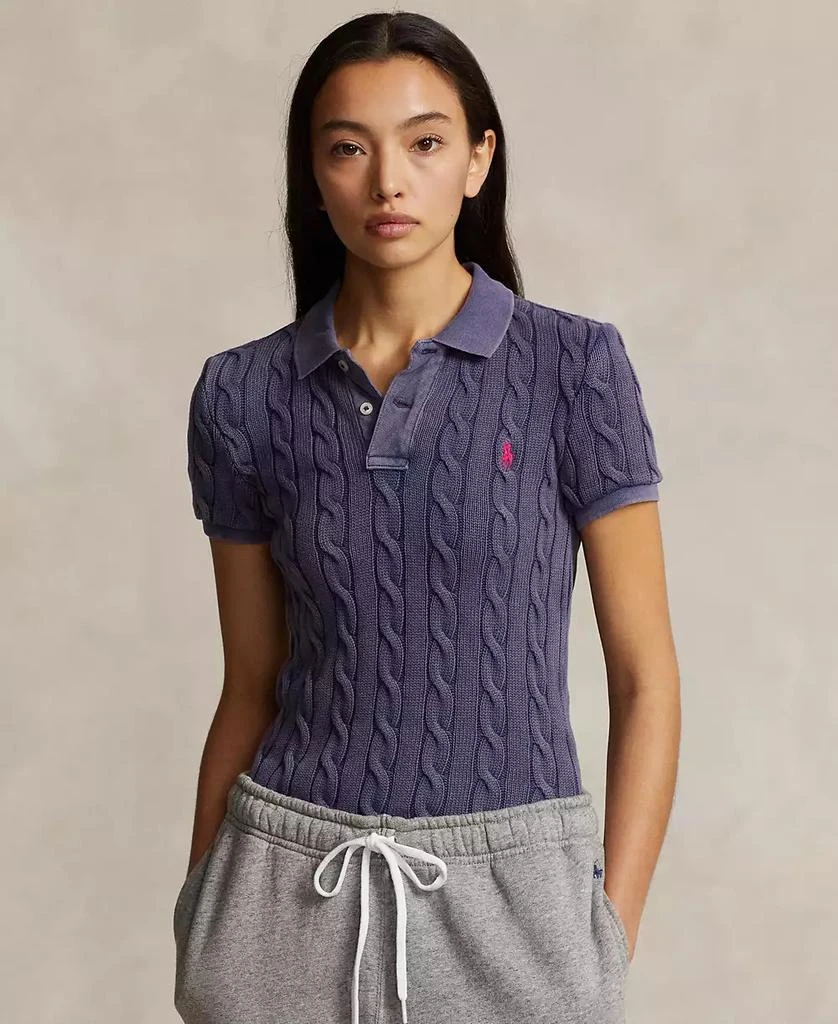 Ralph Lauren Women's Cable-Knit Polo Shirt 1