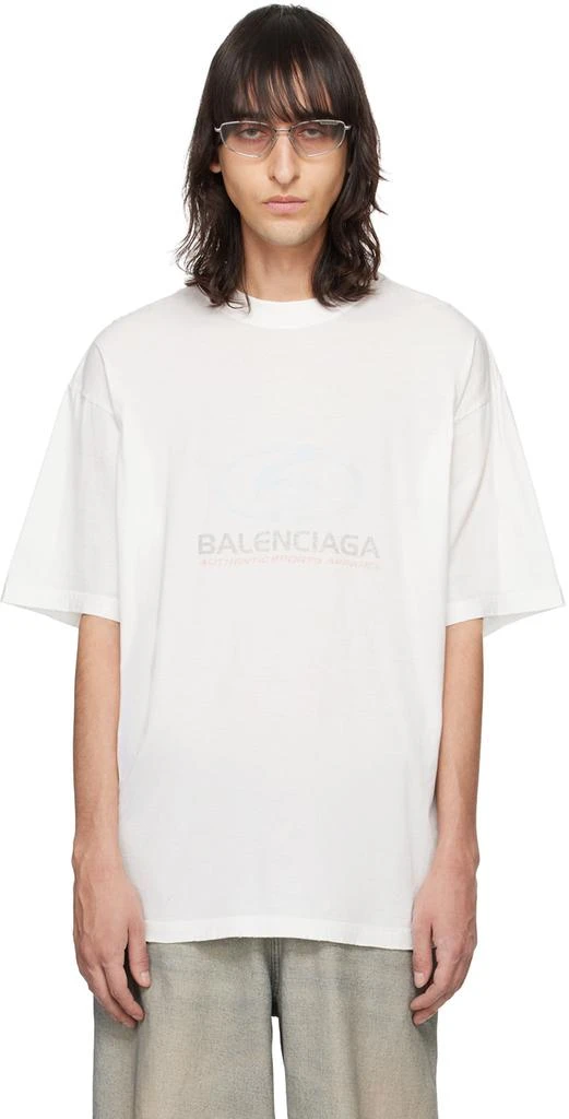 Balenciaga White Surfer T-Shirt 1