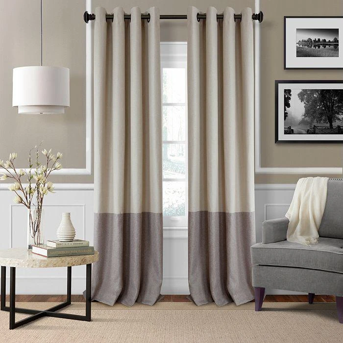 Elrene Home Fashions Braiden Color Block Blackout Curtain Panel, 52" x 84"