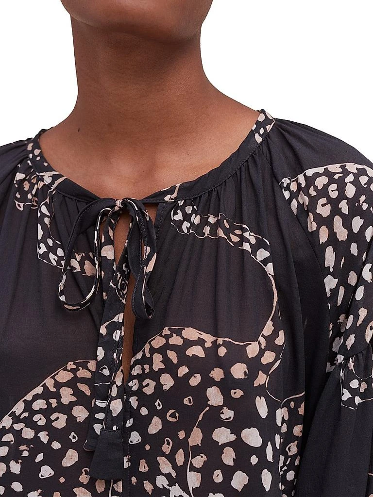 Desmond 
Dempsey Cotton Blouson-Sleeve Kaftan 5