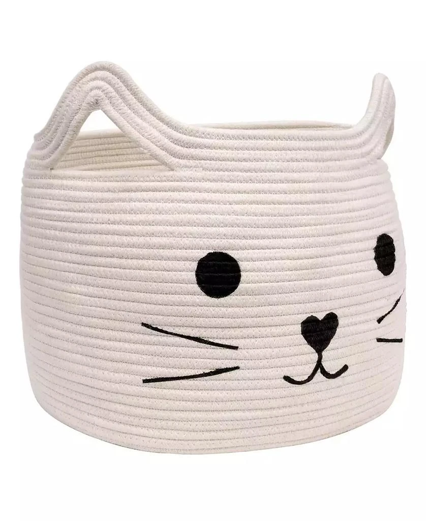 GNUADZ Woven Cotton Rope Storage Basket Laundry Organizer