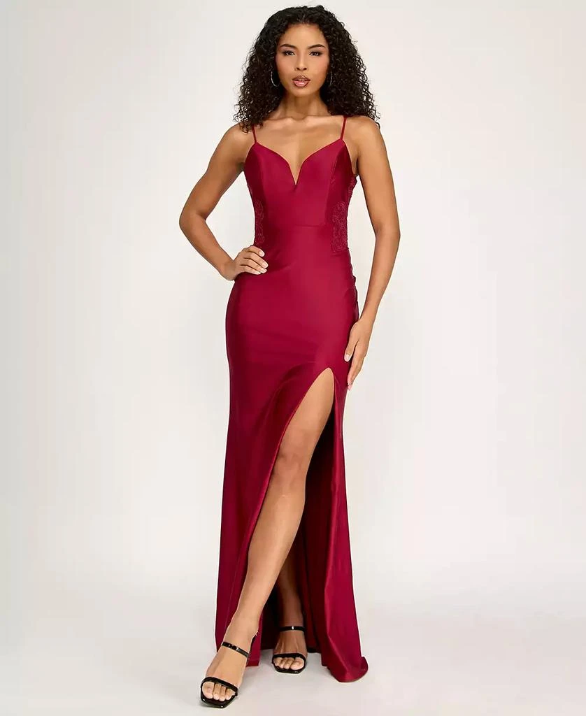 Juniors' Lace-Up Appliques Long Dress On Sale Now with Up to 31% Off | Discover Exclusive Deals & Savings at BeyondStyle Authentic City Studios dresses|clothe|women|dress|juniors with Limited-Time Discounts, Free Shipping, Juniors' Lace-Up Appliques Long Dress On Sale Now with Up to 31% Off | Discover Exclusive Deals & Savings at BeyondStyle Authentic City Studios dresses|clothe|women|dress|juniors with Limited-Time Discounts, Free Shipping,