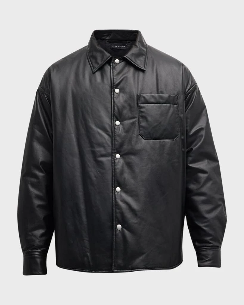 John Elliott Men's Leather Scout Overshirt 1