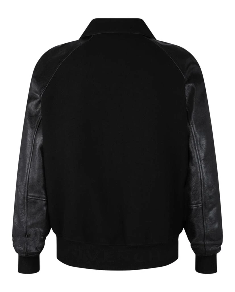 Givenchy Logo-Plaque Leather Varsity Jacket 2