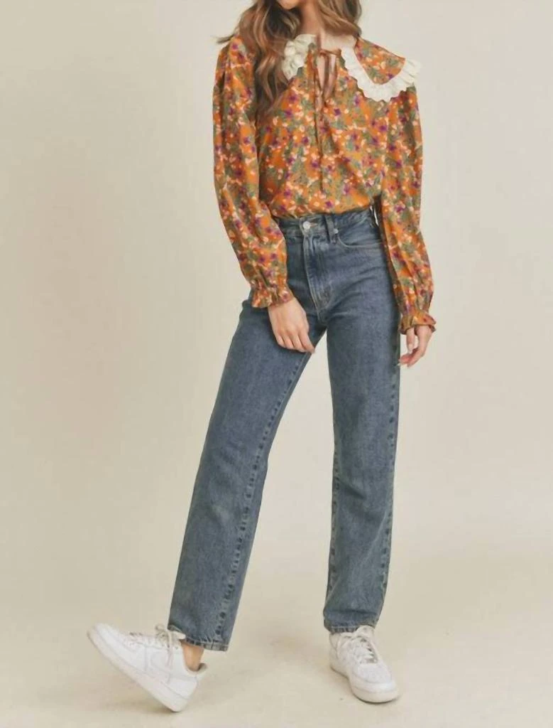 Lush Name The Town Top In Orange 5