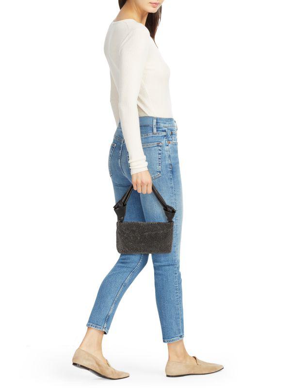 La Regale Crystal Mesh Top Handle Bag