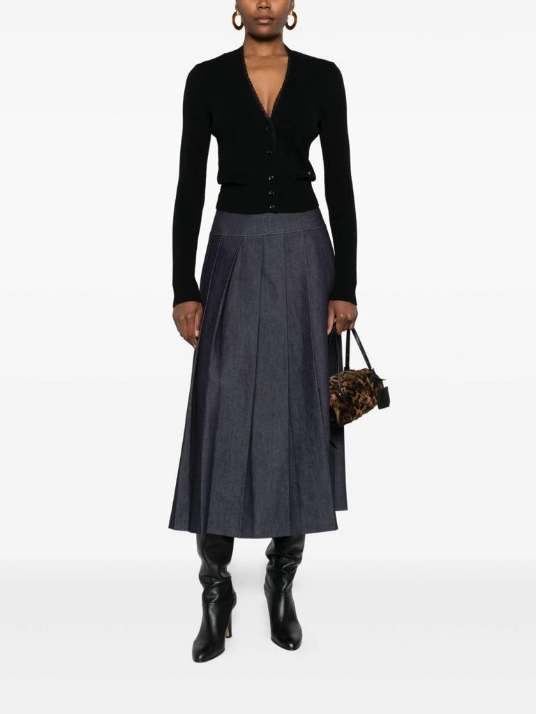 Moschino Cropped Black Wool Cardigan 2