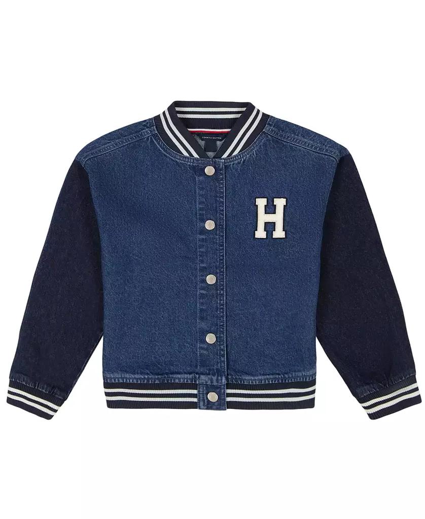 Tommy Hilfiger Big Girls Denim Varsity Jacket
