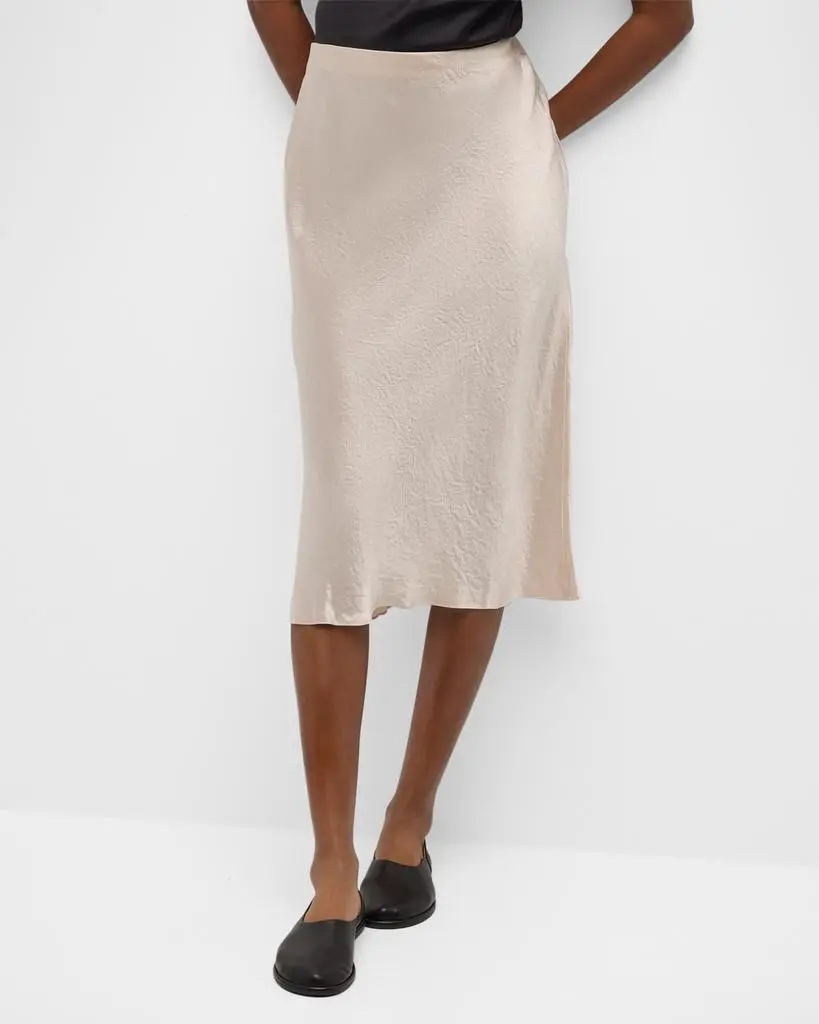 Vince Satin Slip Midi Skirt 7