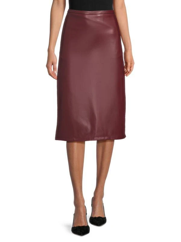 Joe's Jeans Faux Leather A Line Sheath Skirt 1