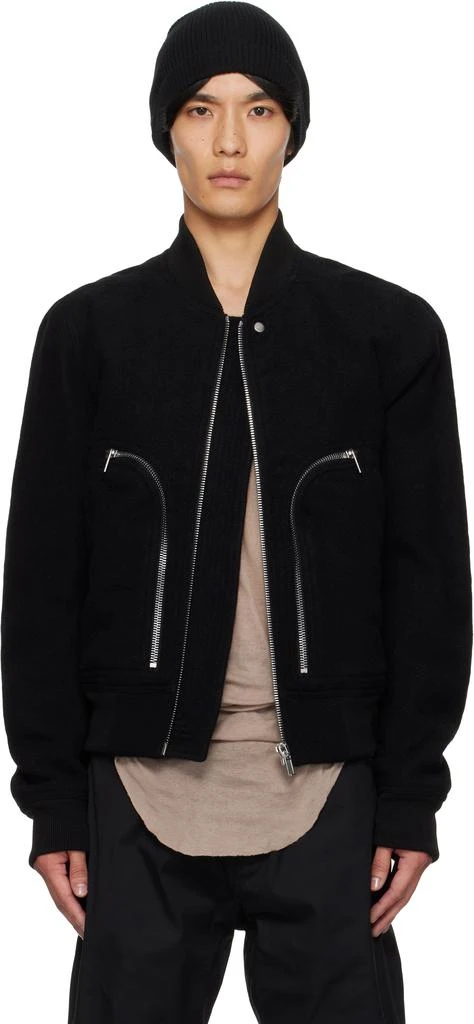 Rick Owens Black Concordians Bauhaus Flight Jacket 1