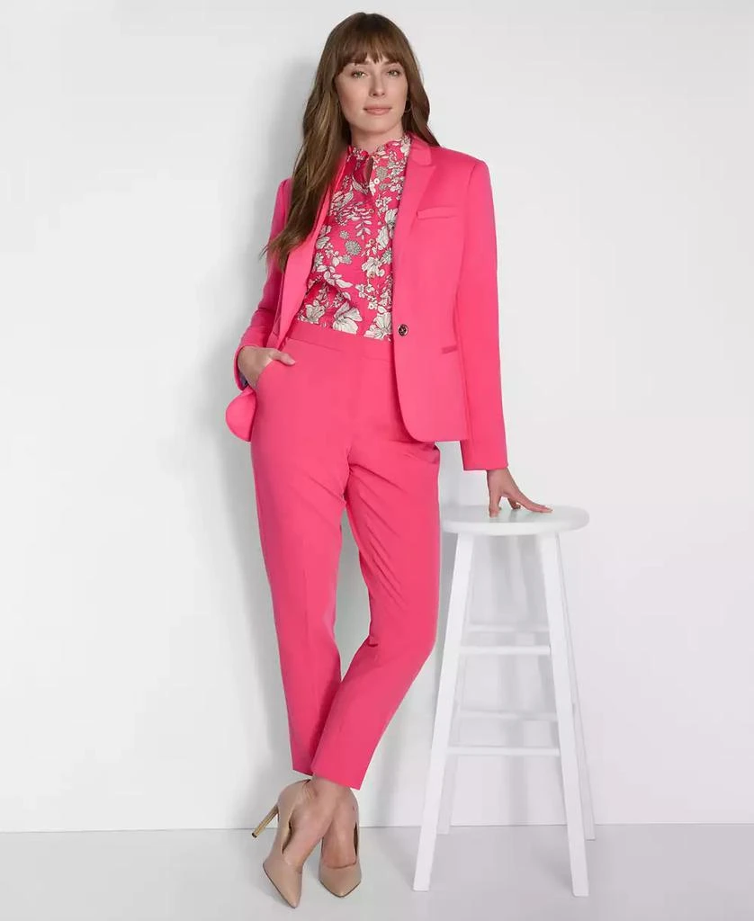 Tommy Hilfiger Women's Scuba Peak-Lapel Long-Sleeve Blazer 5