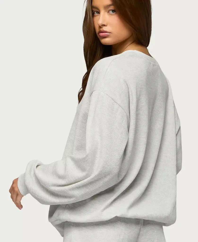 Edikted Women
s Baila Waffle Henley Top 2