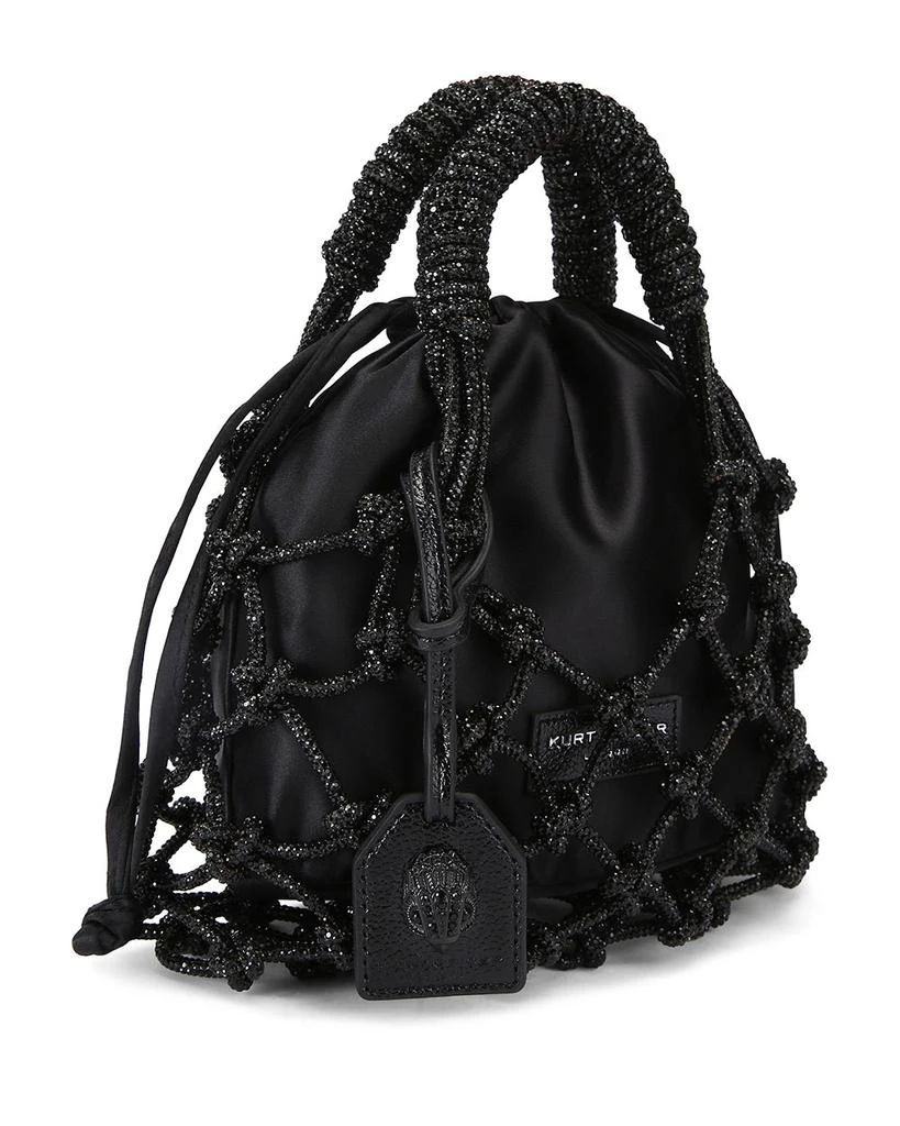Kurt Geiger Small Macrame Crystal Mini Bucket Bag 2