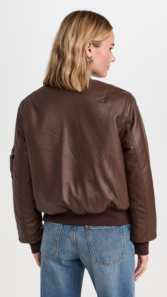 Alpha Industries Reversible Faux Leather MA-1 Bomber Jacket