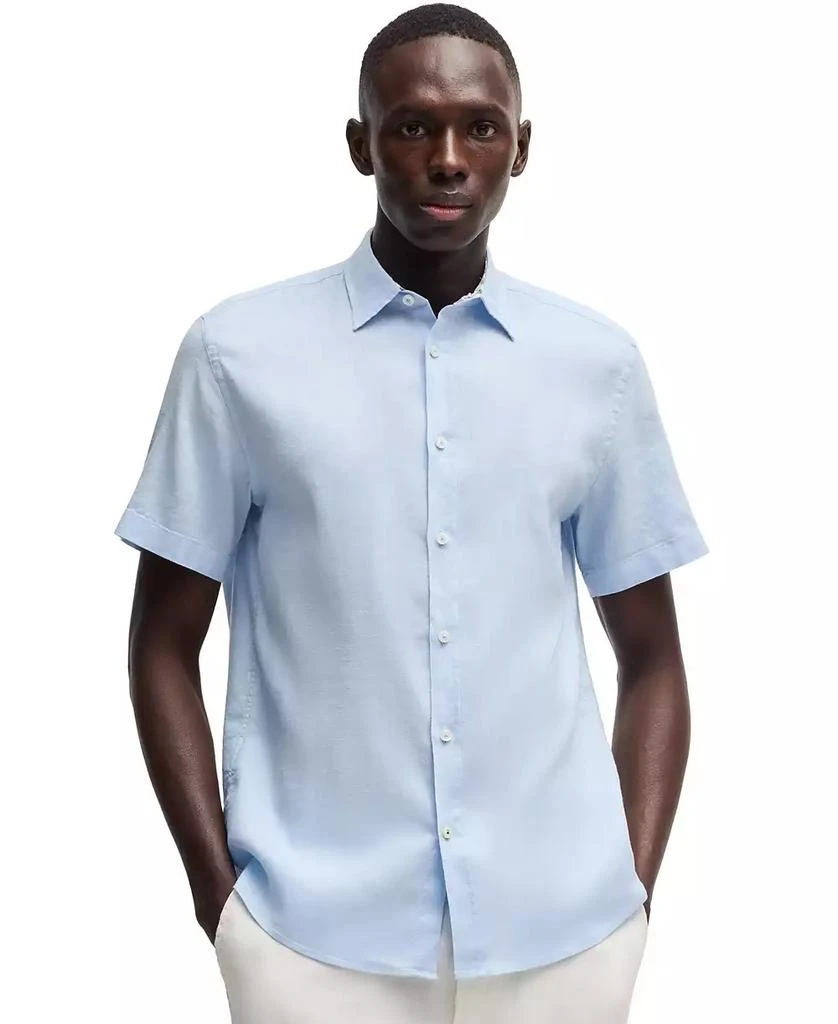 Hugo Boss Men's Stretch Linen Slim-Fit Shirt - Shirts - Compare Prices from  6+ Stores - Free Shipping - BeyondStyle