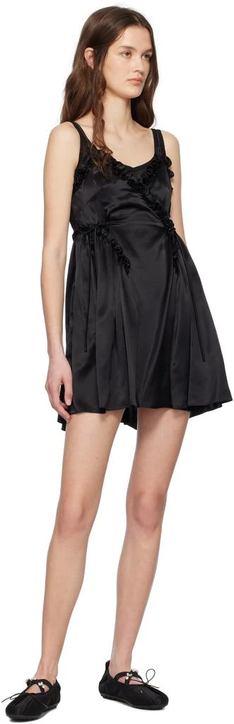 Simone Rocha Black Negligee Satin Patchwork Ballet Minidress 4