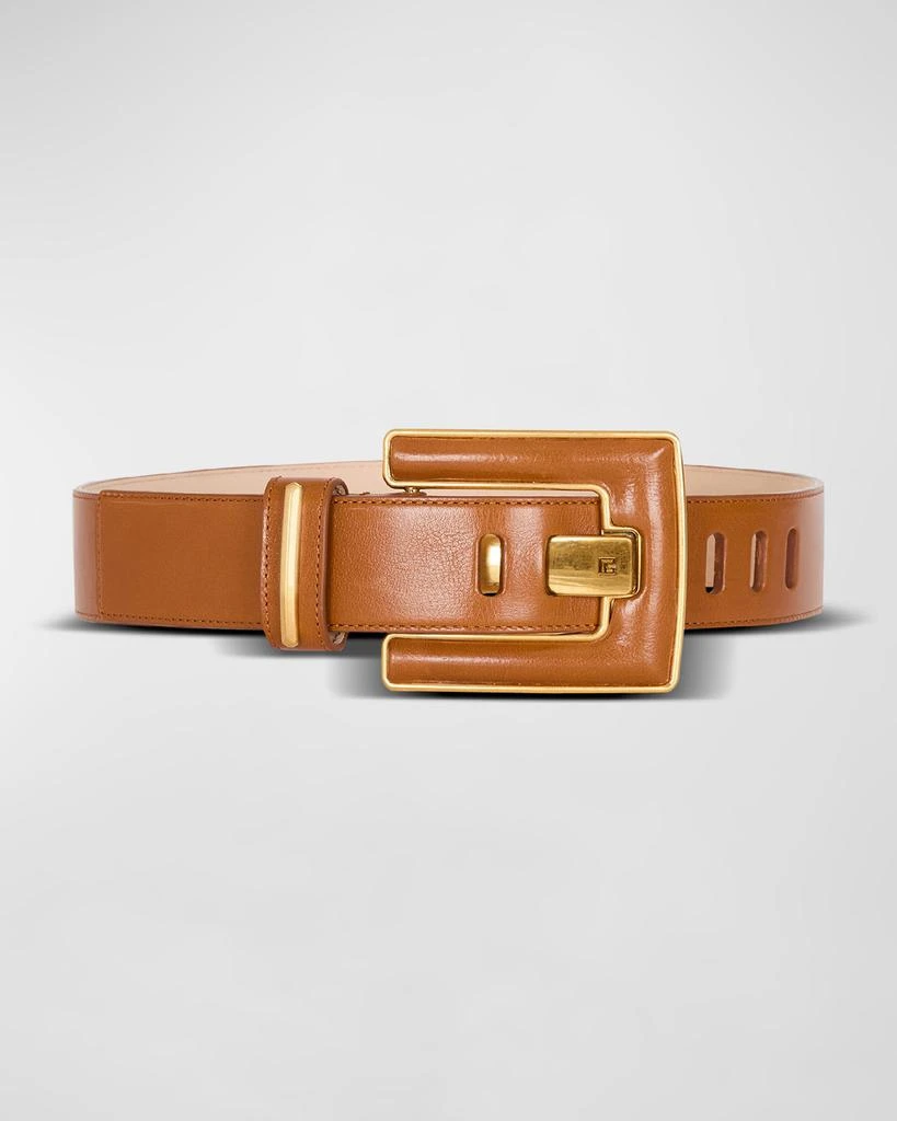 Balmain Anthem Calfskin Leather Waist Belt