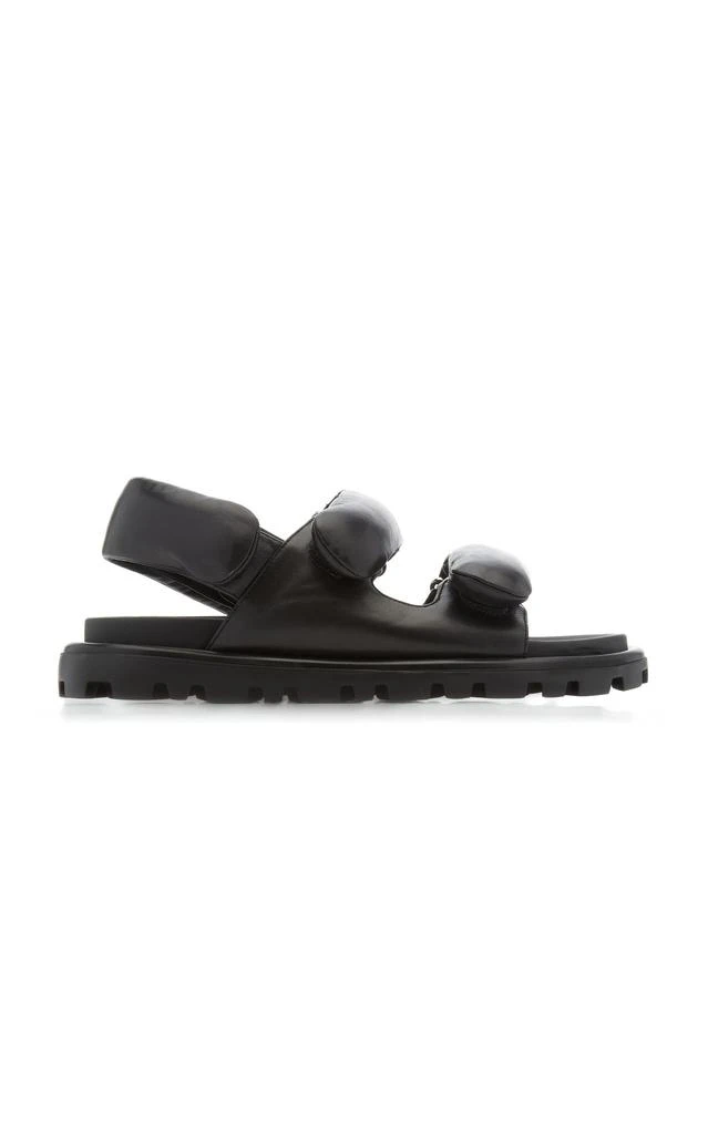 Miu Miu Miu Miu - Lifestyle Puffy Leather Sandals - Black - IT 38.5 - Moda Operandi 1