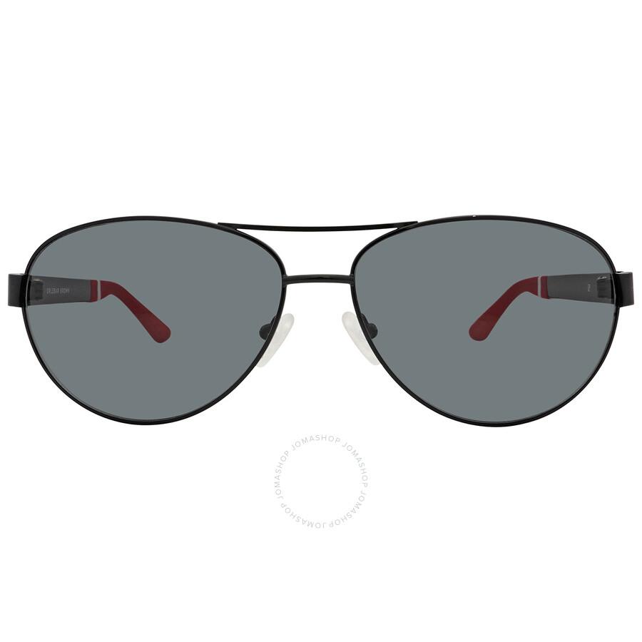 ORLEBAR BROWN X Linda Farrow Grey Pilot Unisex Sunglasses OB38C1SUN 63