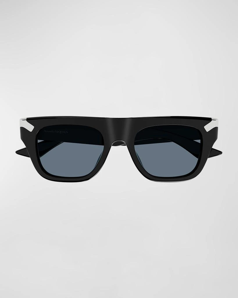 Alexander McQueen Men's Acetate Rectangle Sunglasses 3