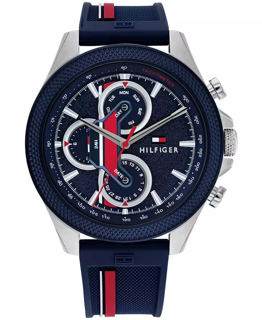Tommy Hilfiger Men's Multifunction Blue Silicone Watch 46mm 1