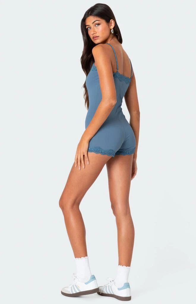 Edikted Mandi Lace Trim Romper 4
