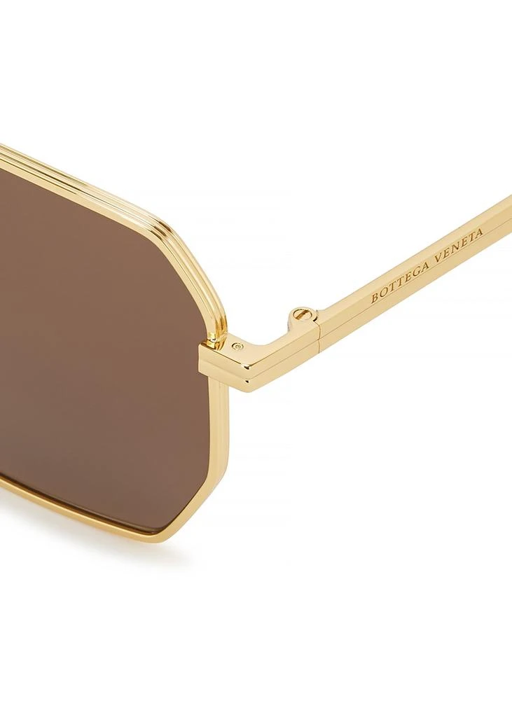 Bottega Veneta Gold-tone aviator-style sunglasses 3