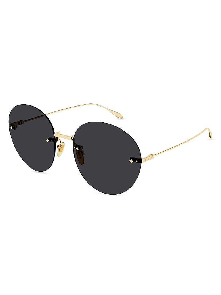 Gucci Pure Metal 60MM Rimless Sunglasses 2