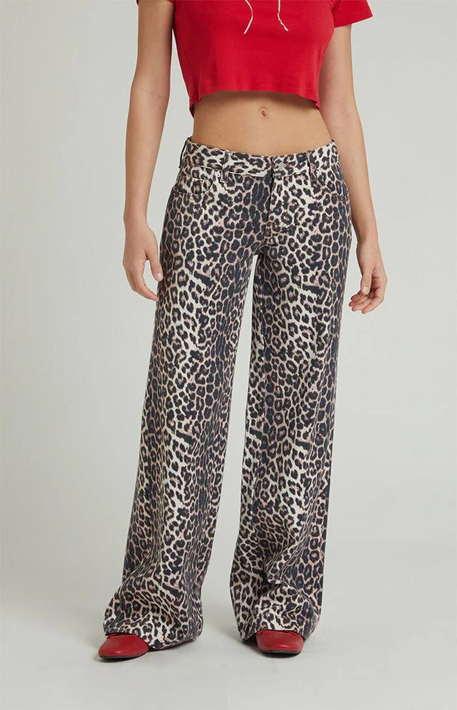 PacSun Casey Leopard Low Rise Baggy Jeans 3