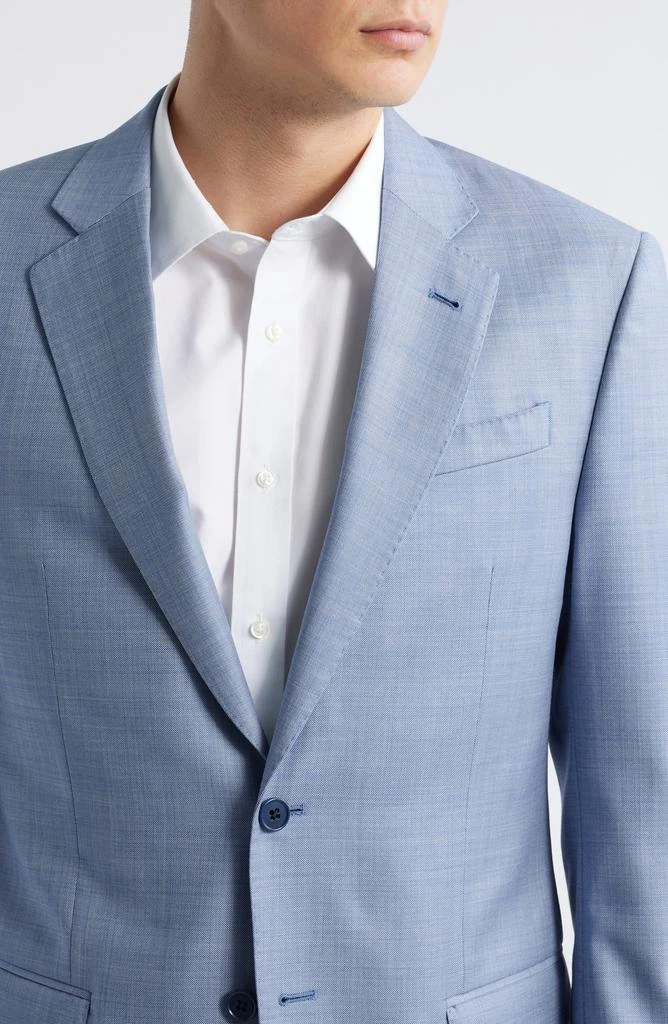 Emporio Armani Light Blue Mélange Wool Suit 4