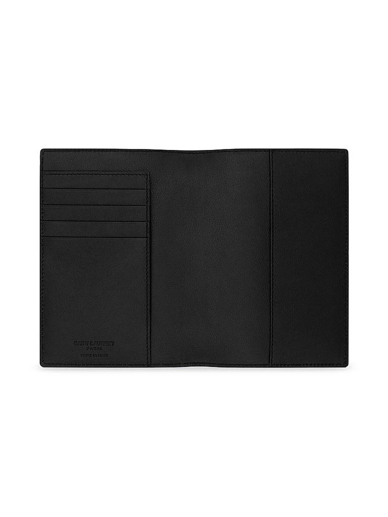 Yves Saint Laurent Passport Case In Ripple Embossed Leather 3