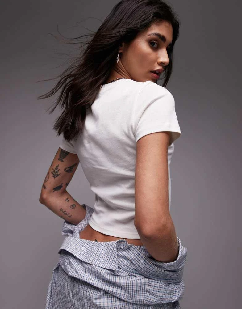 Topshop Topshop graphic Buenos Aires baby tee in ivory 4