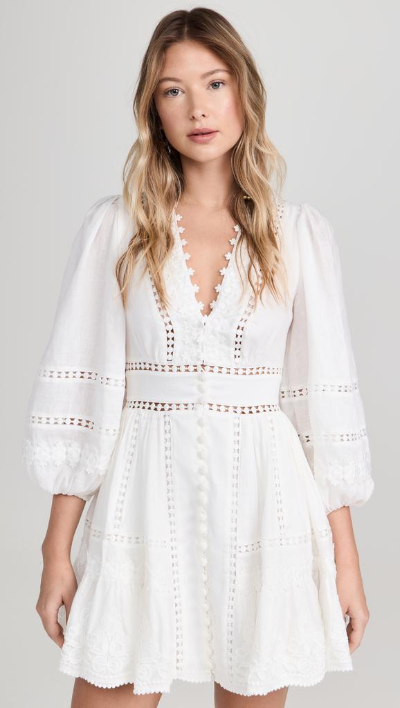 Zimmermann Pop Trimmed Mini Dress