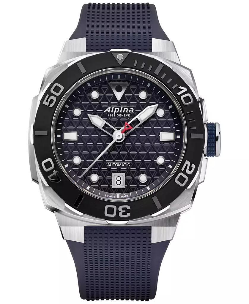 Alpina Men's Swiss Automatic Seastrong Extreme Blue Rubber Strap Watch 39mm