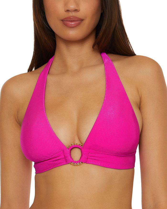 Becca Monte Carlo Mira Rib Halter Bikini Top