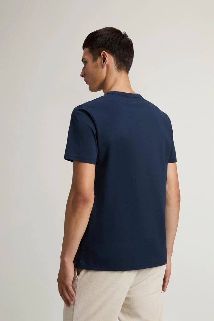 Woolrich T-shirt in Pure Cotton - Men - Blue 3